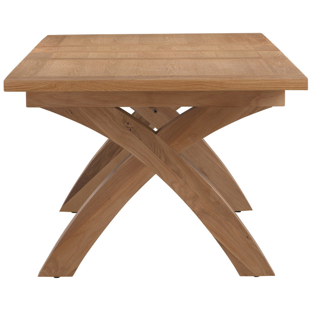 Newport Oak Cross Legged Extending Dining Table